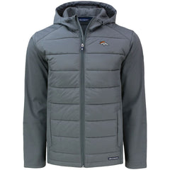 Denver Broncos Cutter & Buck Evoke PrimaLoft Hybrid Eco Softshell Recycled Full-Zip Hooded Jacket | NFL On sale