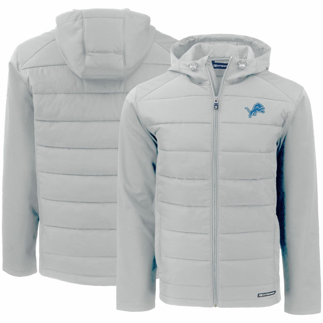Detroit Lions Cutter & Buck Evoke PrimaLoft Hybrid Eco Softshell Recycled Full-Zip Hooded Jacket | NFL Near me