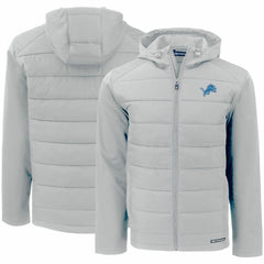 Detroit Lions Cutter & Buck Evoke PrimaLoft Hybrid Eco Softshell Recycled Full-Zip Hooded Jacket | NFL Near me