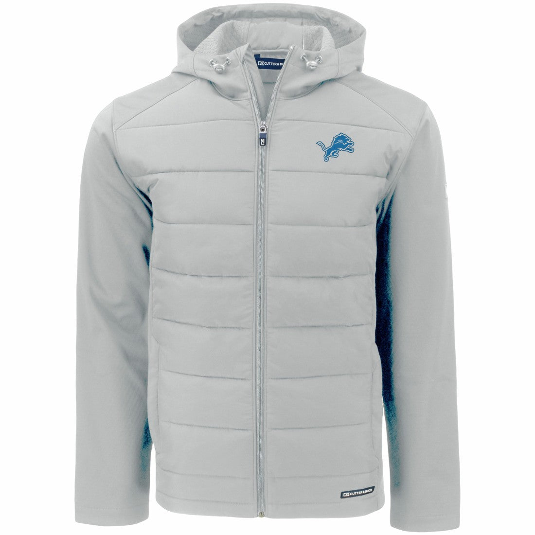 Detroit Lions Cutter & Buck Evoke PrimaLoft Hybrid Eco Softshell Recycled Full-Zip Hooded Jacket | NFL Near me
