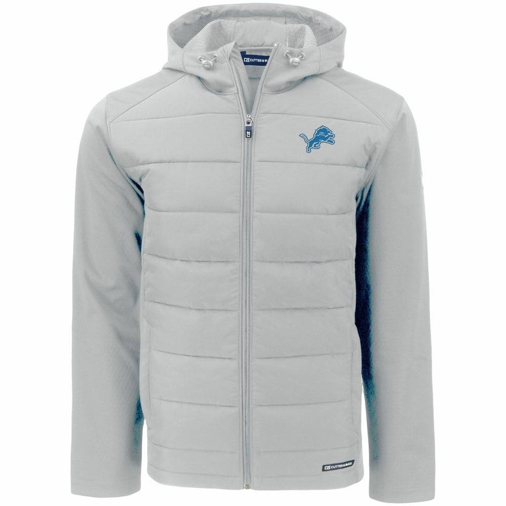 Detroit Lions Cutter & Buck Evoke PrimaLoft Hybrid Eco Softshell Recycled Full-Zip Hooded Jacket | NFL Near me