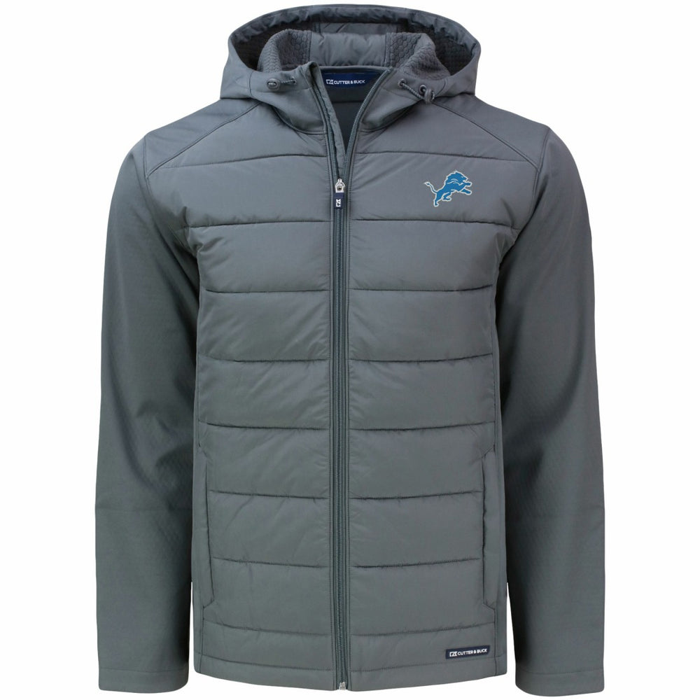 Detroit Lions Cutter & Buck Evoke PrimaLoft Hybrid Eco Softshell Recycled Full-Zip Hooded Jacket | NFL Hot