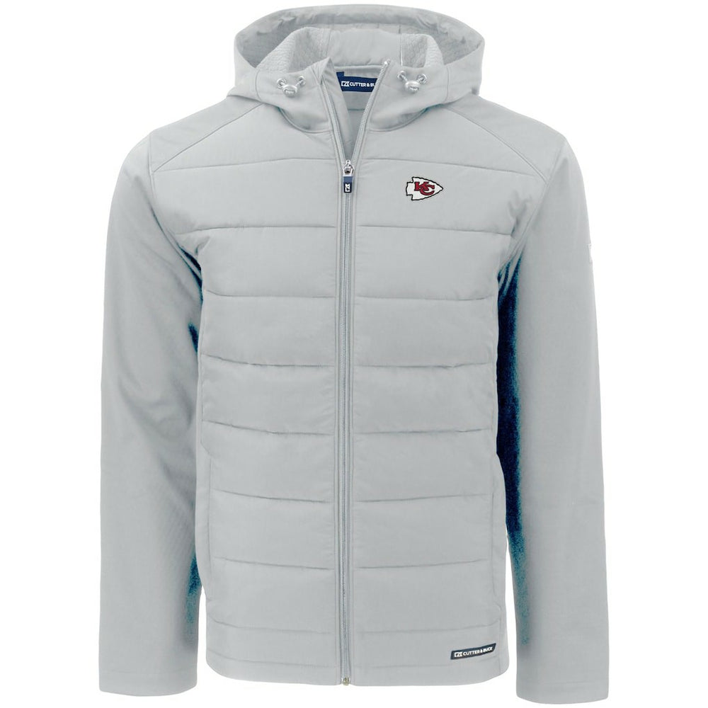 Kansas City Chiefs Cutter & Buck Evoke PrimaLoft Hybrid Eco Softshell Recycled Full-Zip Hooded Jacket | NFL Hot