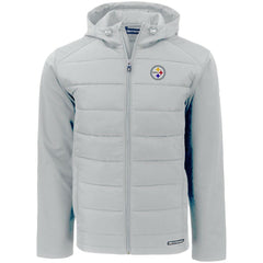 Pittsburgh Steelers Cutter & Buck Evoke PrimaLoft Hybrid Eco Softshell Recycled Full-Zip Hooded Jacket | NFL Online