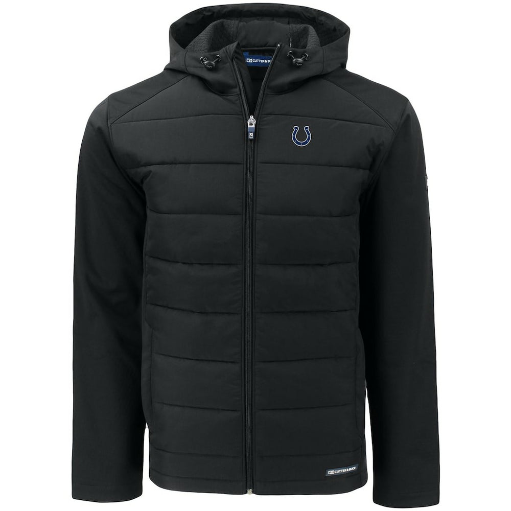 Indianapolis Colts Cutter & Buck Evoke PrimaLoft Hybrid Eco Softshell Recycled Full-Zip Hooded Jacket | NFL US