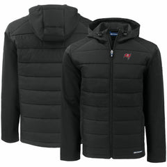 Tampa Bay Buccaneers Cutter & Buck Evoke PrimaLoft Hybrid Eco Softshell Recycled Full-Zip Hooded Jacket | NFL Sale