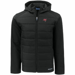 Tampa Bay Buccaneers Cutter & Buck Evoke PrimaLoft Hybrid Eco Softshell Recycled Full-Zip Hooded Jacket | NFL Sale