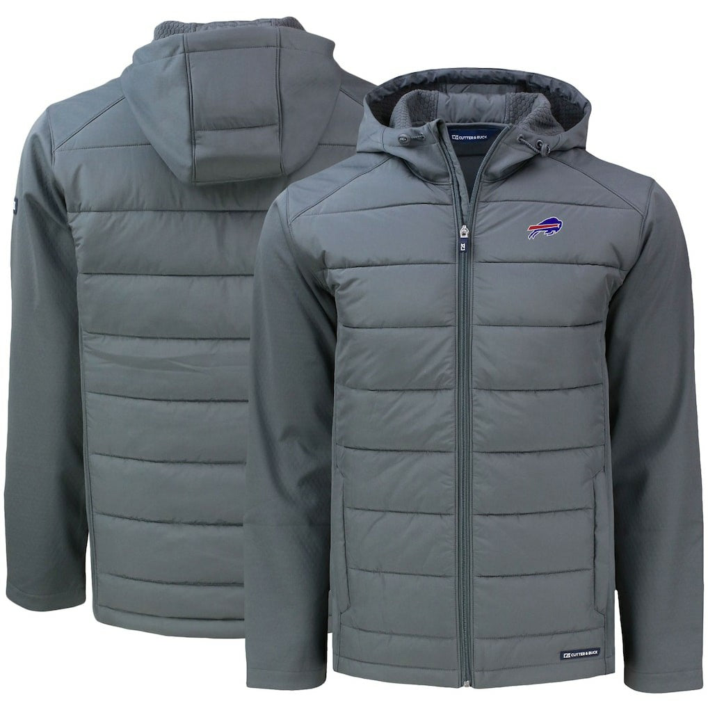 Buffalo Bills Cutter & Buck Evoke PrimaLoft Hybrid Eco Softshell Recycled Full-Zip Hooded Jacket | NFL US