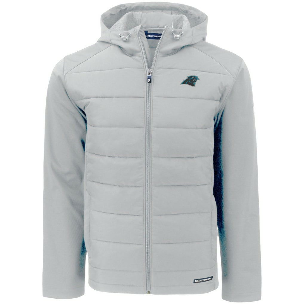 Carolina Panthers Cutter & Buck Evoke PrimaLoft Hybrid Eco Softshell Recycled Full-Zip Hooded Jacket | NFL On sale