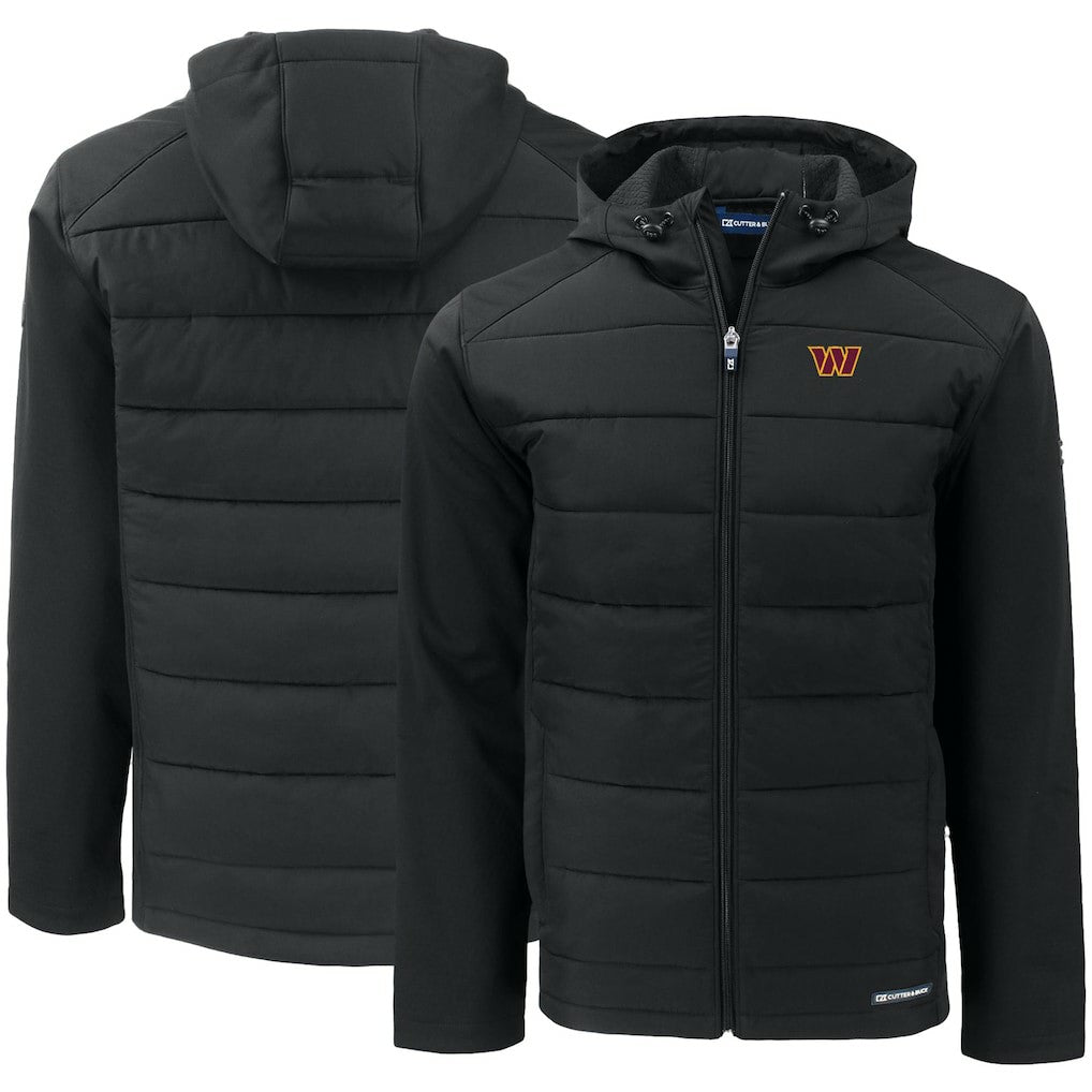 Washington Commanders Cutter & Buck Evoke PrimaLoft Hybrid Eco Softshell Recycled Full-Zip Hooded Jacket | NFL On sale