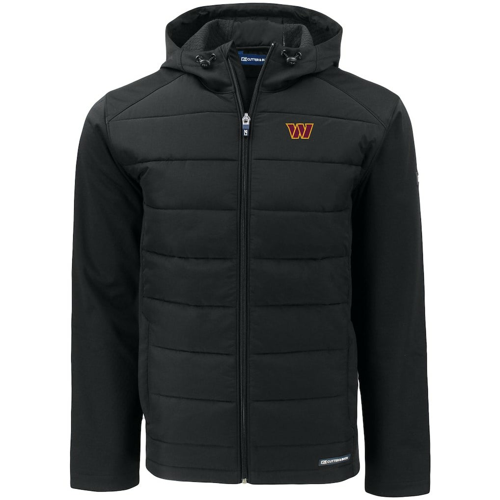 Washington Commanders Cutter & Buck Evoke PrimaLoft Hybrid Eco Softshell Recycled Full-Zip Hooded Jacket | NFL On sale
