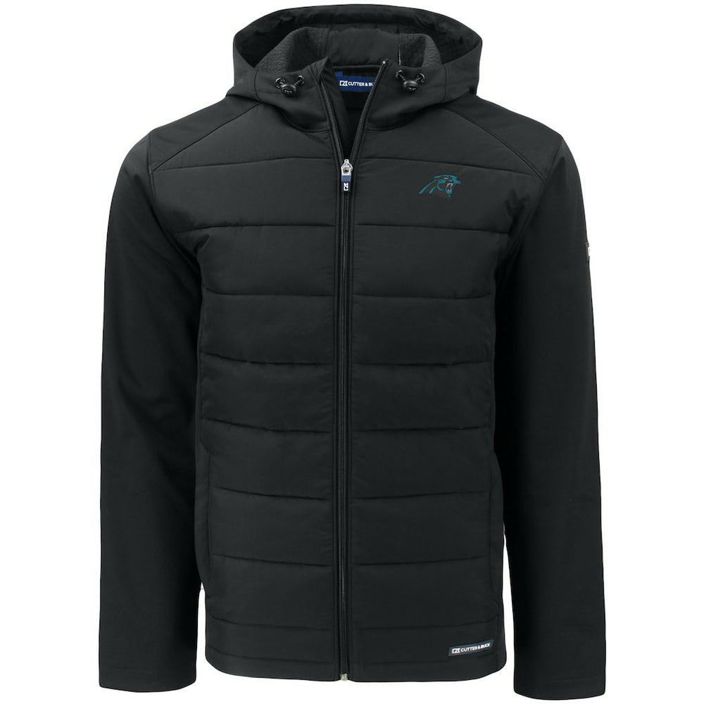 Carolina Panthers Cutter & Buck Evoke PrimaLoft Hybrid Eco Softshell Recycled Full-Zip Hooded Jacket | NFL Outlet
