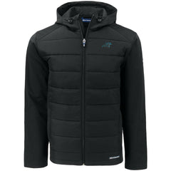 Carolina Panthers Cutter & Buck Evoke PrimaLoft Hybrid Eco Softshell Recycled Full-Zip Hooded Jacket | NFL Outlet