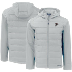 Atlanta Falcons Cutter & Buck Evoke PrimaLoft Hybrid Eco Softshell Recycled Full-Zip Hooded Jacket | NFL US