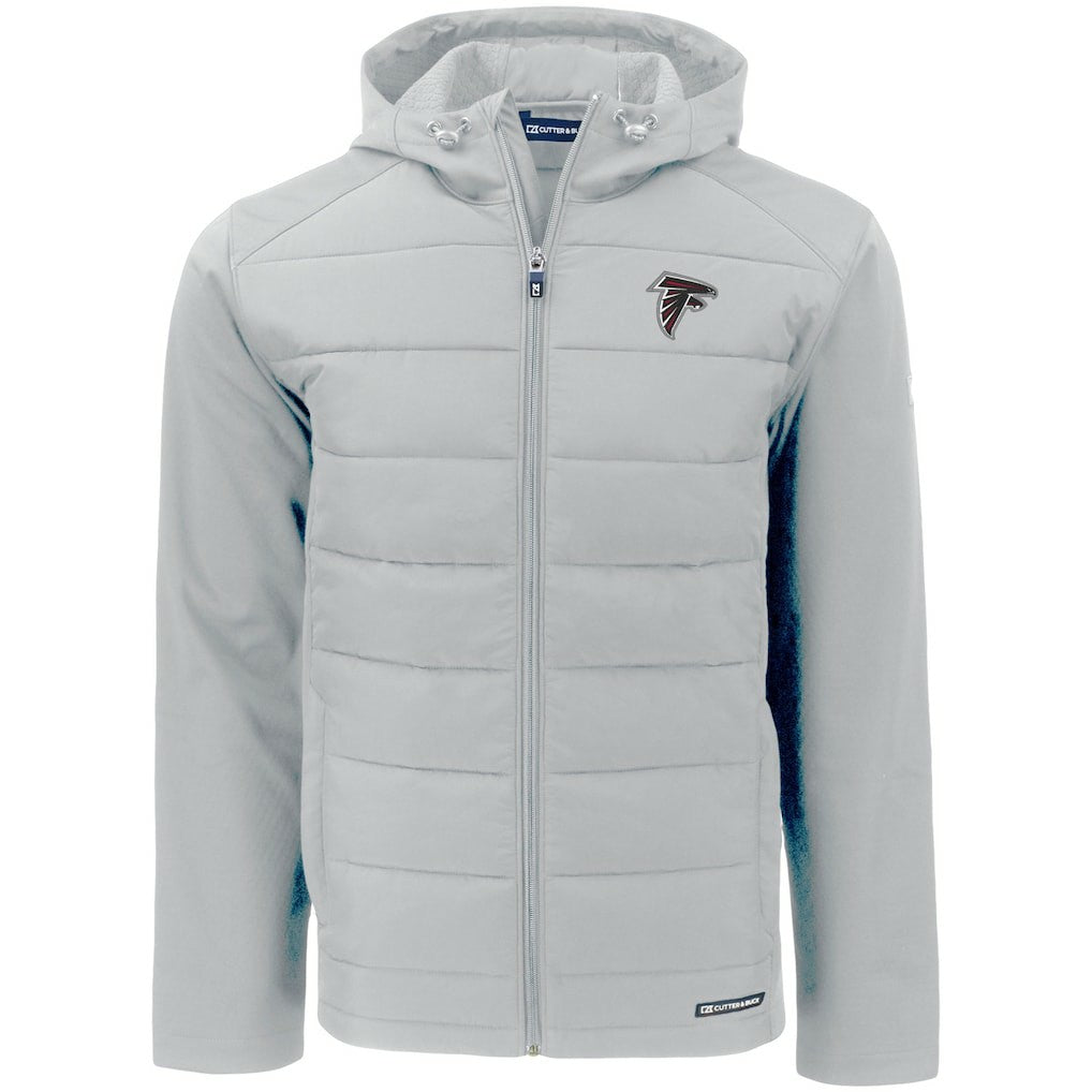 Atlanta Falcons Cutter & Buck Evoke PrimaLoft Hybrid Eco Softshell Recycled Full-Zip Hooded Jacket | NFL US