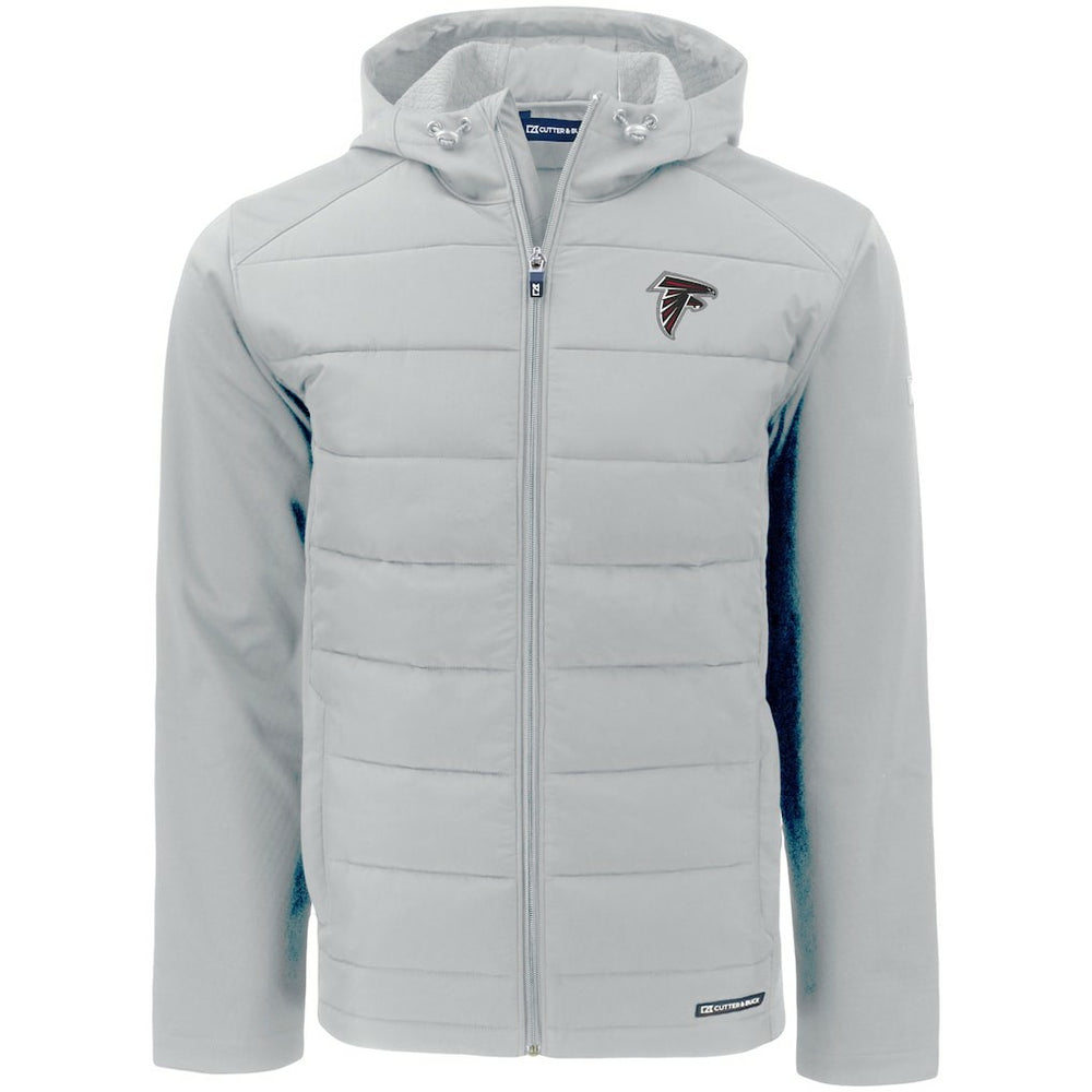 Atlanta Falcons Cutter & Buck Evoke PrimaLoft Hybrid Eco Softshell Recycled Full-Zip Hooded Jacket | NFL US