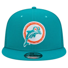 Miami Dolphins Throwback Main Trucker 9FIFTY Snapback Hat | NFL New
