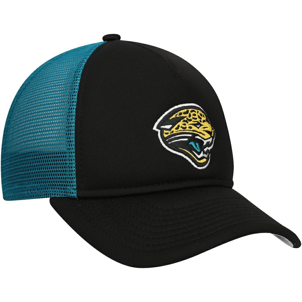 Jacksonville Jaguars Youth A-Frame 9FORTY Trucker Adjustable Hat | NFL Outlet