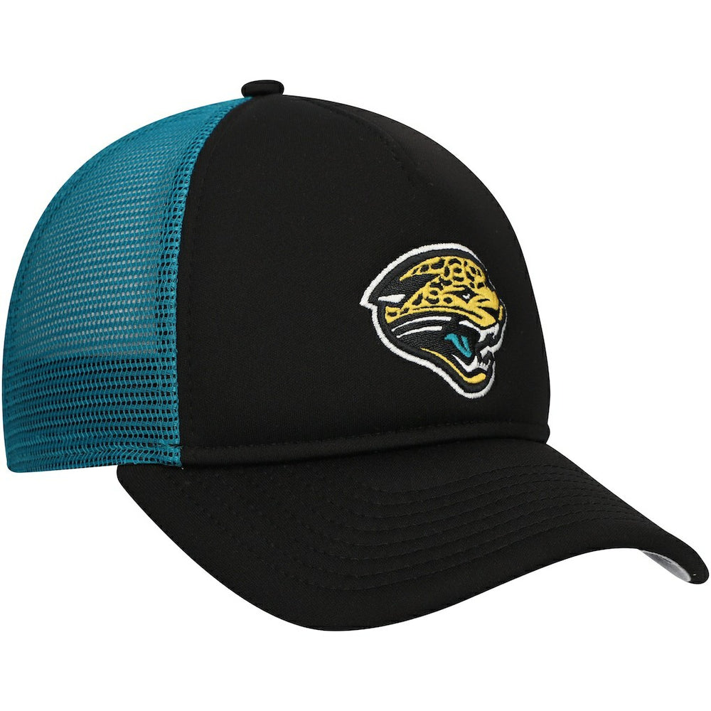 Jacksonville Jaguars Youth A-Frame 9FORTY Trucker Adjustable Hat | NFL Outlet