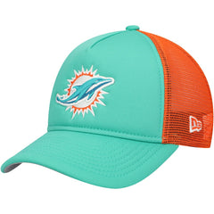 Miami Dolphins Youth A-Frame 9FORTY Trucker Adjustable Hat | NFL Online