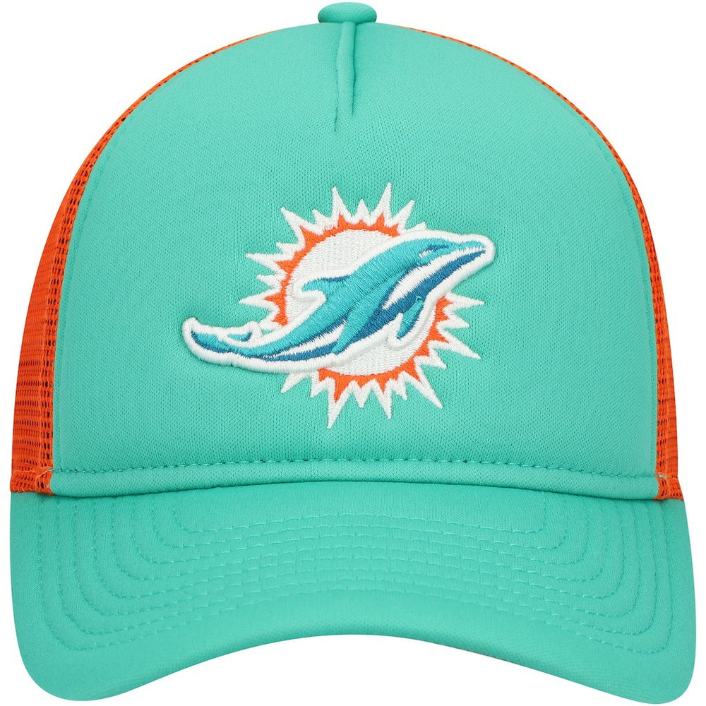 Miami Dolphins Youth A-Frame 9FORTY Trucker Adjustable Hat | NFL Online