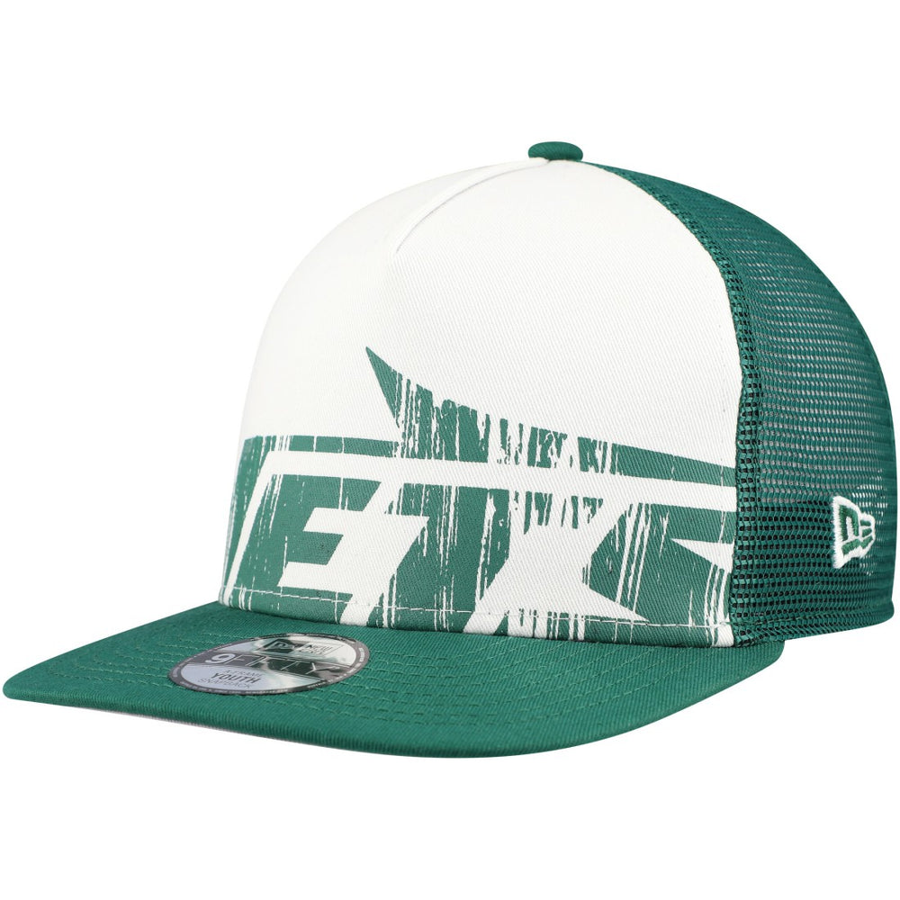 New York Jets Youth Distressed 9FIFTY A-Frame Snapback Hat | NFL Outlet
