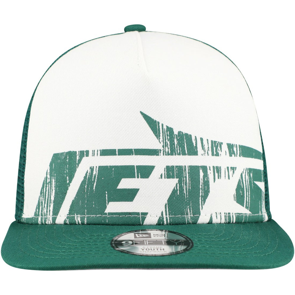 New York Jets Youth Distressed 9FIFTY A-Frame Snapback Hat | NFL Outlet