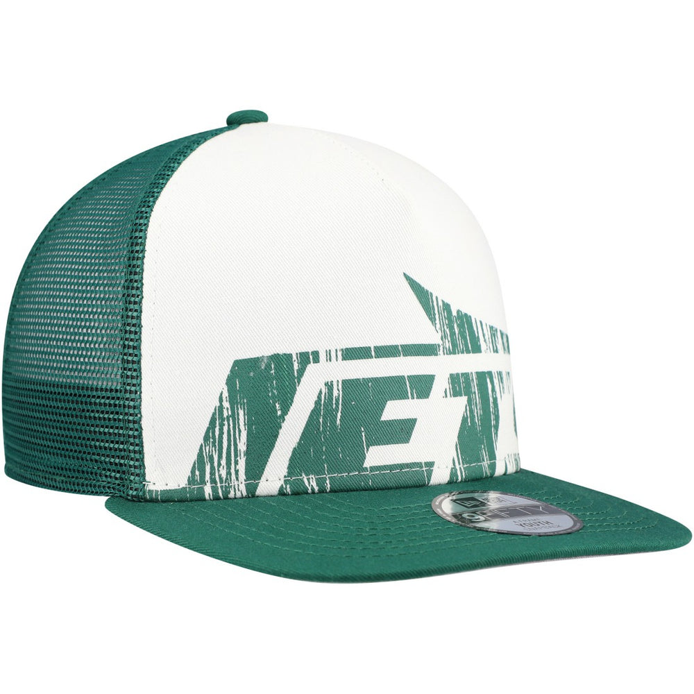 New York Jets Youth Distressed 9FIFTY A-Frame Snapback Hat | NFL Outlet
