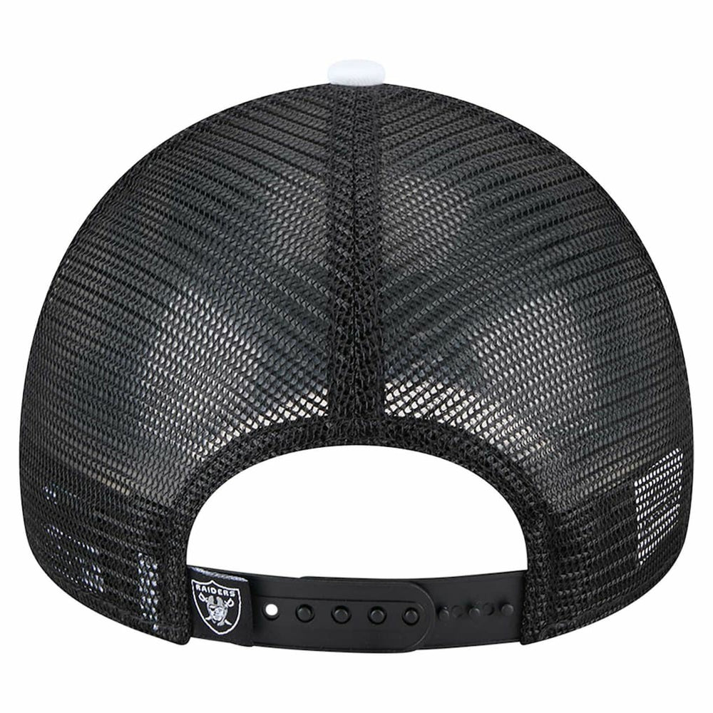 Las Vegas Raiders Youth Sport Night Color Block 9FORTY A-Frame Trucker Adjustable Hat | NFL Discount