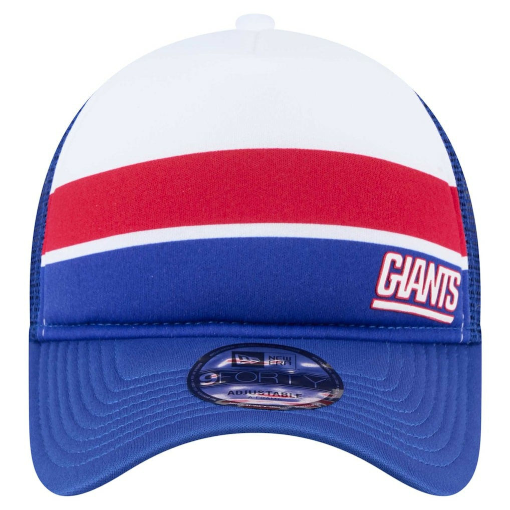 New York Giants Youth Sport Night Color Block 9FORTY A-Frame Trucker Adjustable Hat | NFL Hot