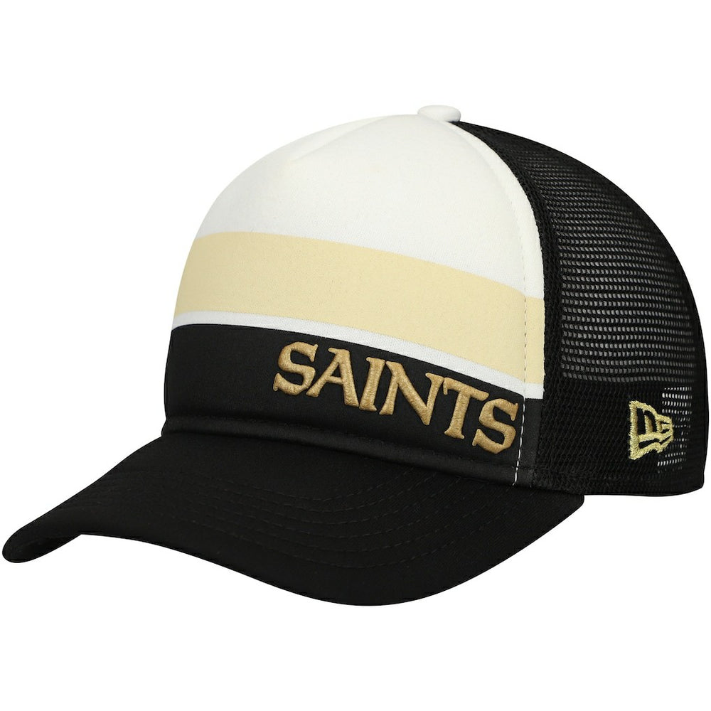 New Orleans Saints Preschool Sport Night Color Block 9FORTY A-Frame Trucker Adjustable Hat | NFL New