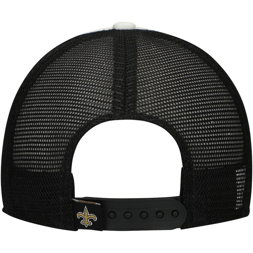 New Orleans Saints Preschool Sport Night Color Block 9FORTY A-Frame Trucker Adjustable Hat | NFL New