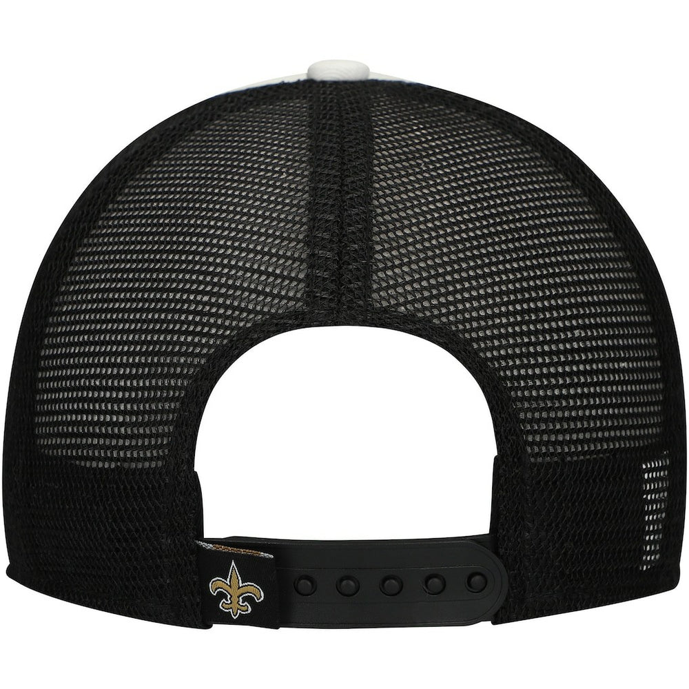 New Orleans Saints Preschool Sport Night Color Block 9FORTY A-Frame Trucker Adjustable Hat | NFL New