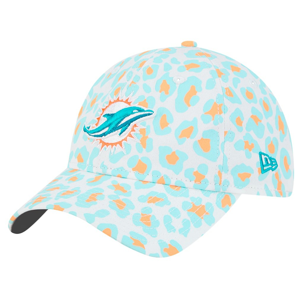 Miami Dolphins Preschool Active Leopard 9TWENTY Adjustable Hat | NFL New