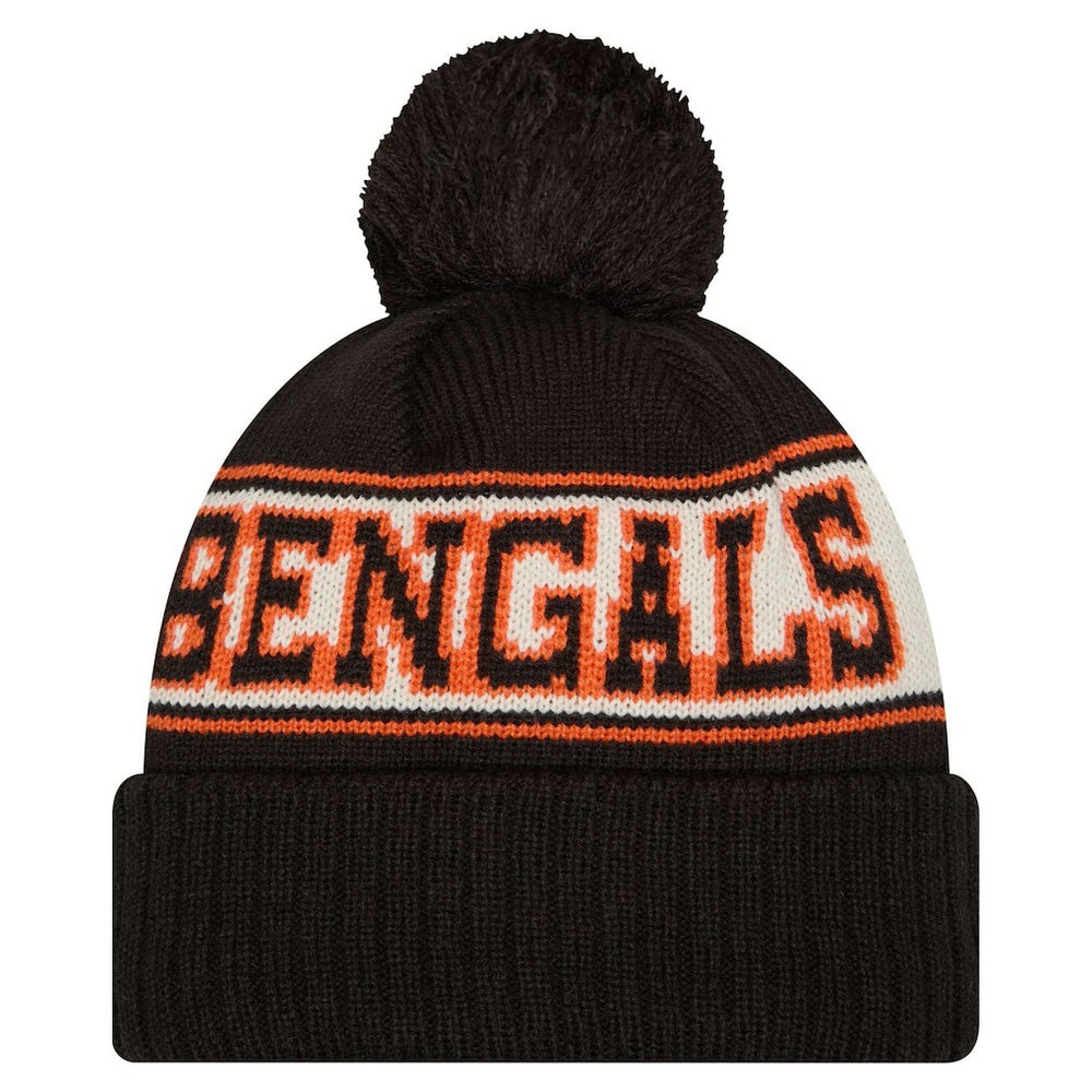 Cincinnati Bengals Youth  Retro Cuffed Knit Hat with Pom | NFL On sale