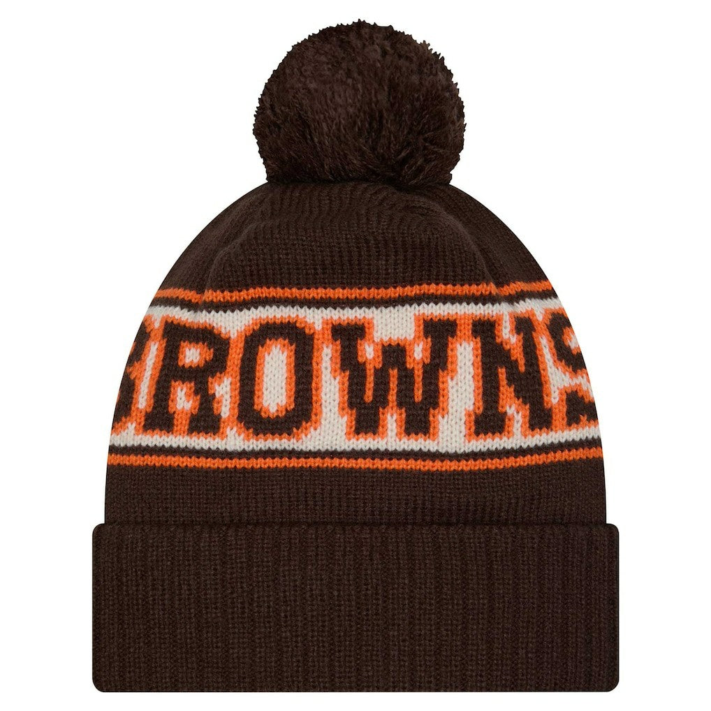 Cleveland Browns Youth  Retro Cuffed Knit Hat with Pom | NFL Online