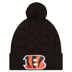 Cincinnati Bengals Girls Youth Cabled Cuffed Knit Hat with Pom | NFL On sale