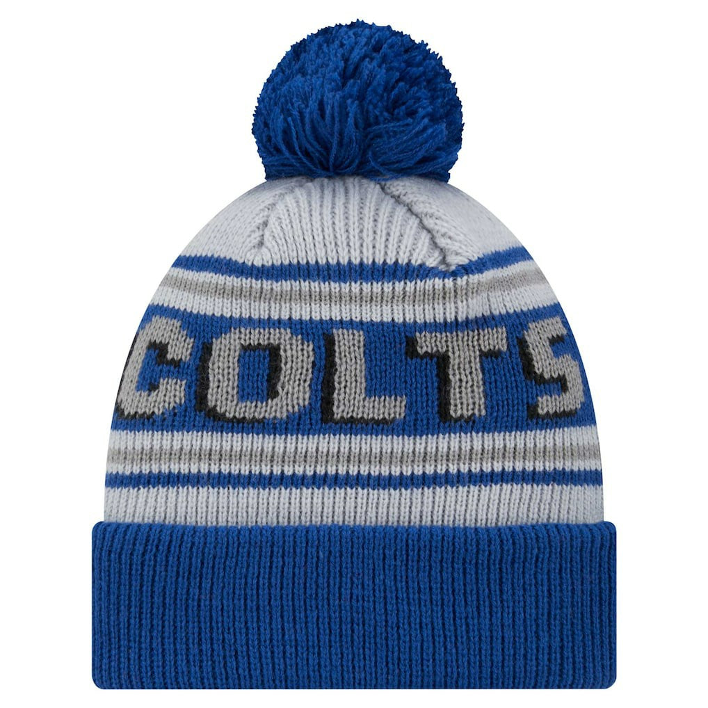 Indianapolis Colts Youth Main Cuffed Knit Hat with Pom | NFL Outlet