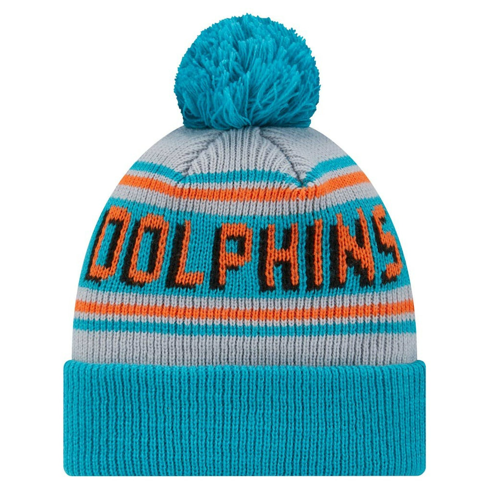 Miami Dolphins Youth Main Cuffed Knit Hat with Pom | NFL US