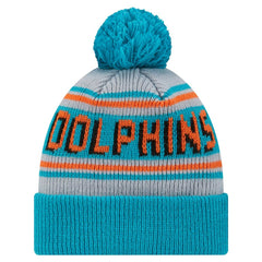 Miami Dolphins Youth Main Cuffed Knit Hat with Pom | NFL US