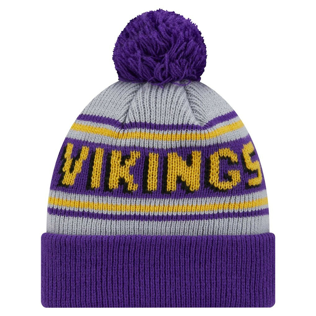 Minnesota Vikings Youth Main Cuffed Knit Hat with Pom | NFL Discount