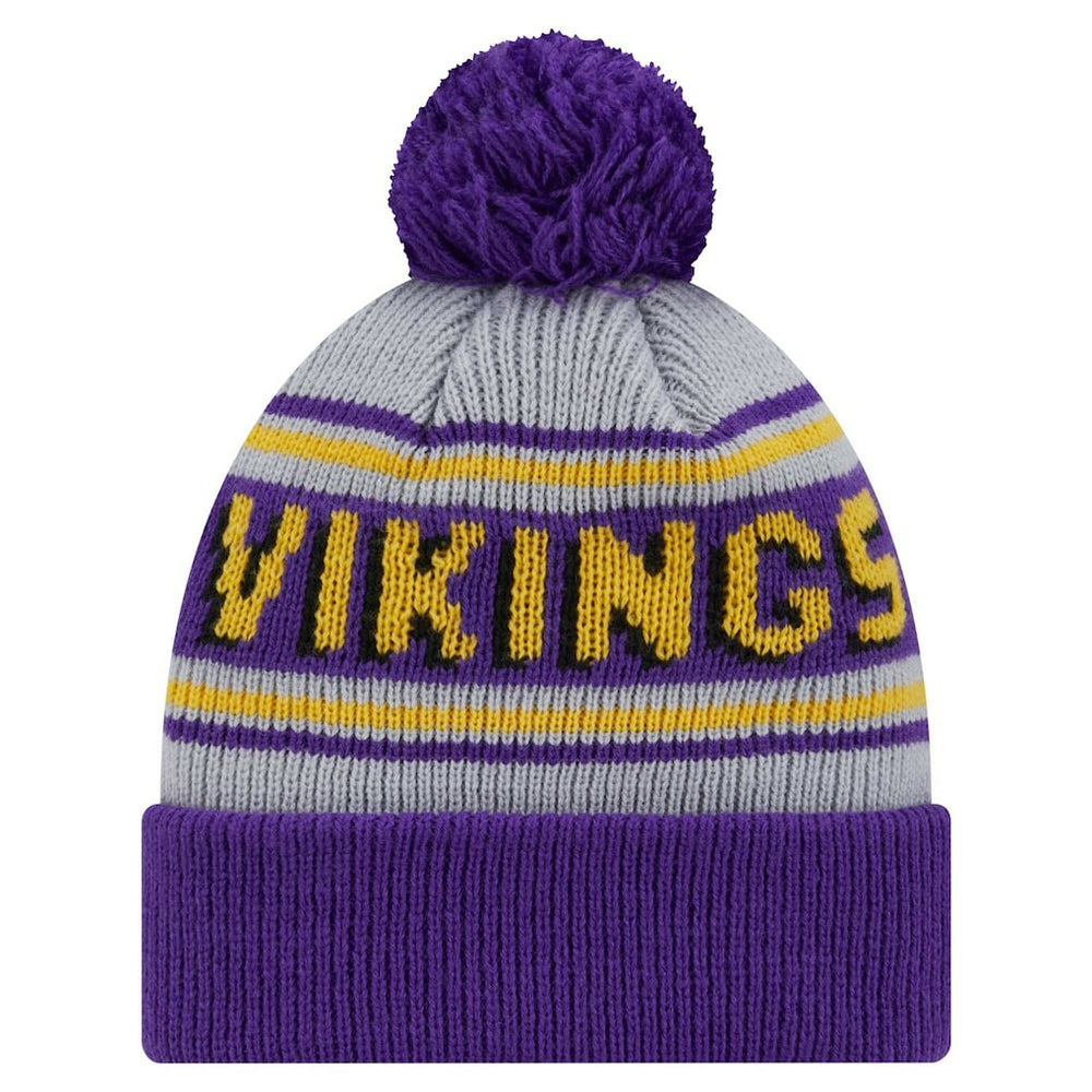 Minnesota Vikings Youth Main Cuffed Knit Hat with Pom | NFL Discount
