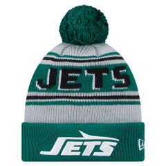 New York Jets Youth Main Cuffed Knit Hat with Pom | NFL Online