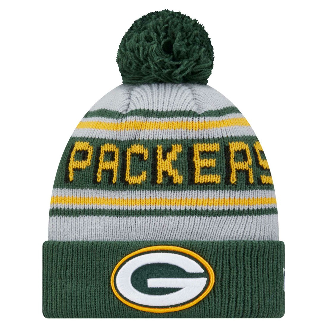 Green Bay Packers Youth Main Cuffed Knit Hat with Pom | NFL US