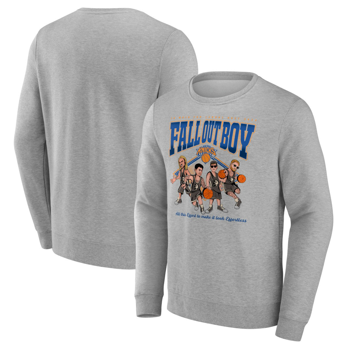 Gray Fall Out Boy x New York Knicks So Much For (2our) Dust Fleece Pullover Sweatshirt | NBA