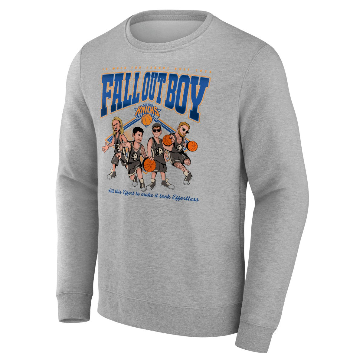 Gray Fall Out Boy x New York Knicks So Much For (2our) Dust Fleece Pullover Sweatshirt | NBA