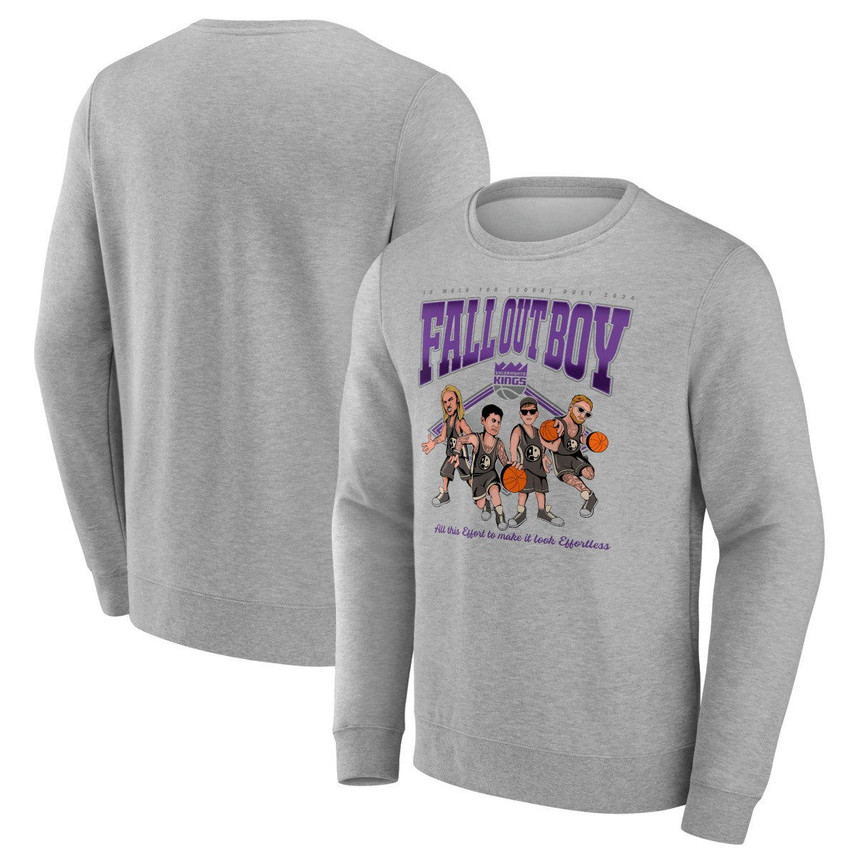 Gray Fall Out Boy x Sacramento Kings So Much For (2our) Dust Fleece Pullover Sweatshirt | NBA