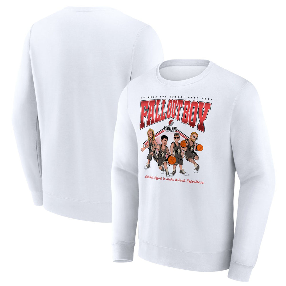 White Fall Out Boy x Portland Trail Blazers So Much For (2our) Dust Fleece Pullover Sweatshirt | NBA