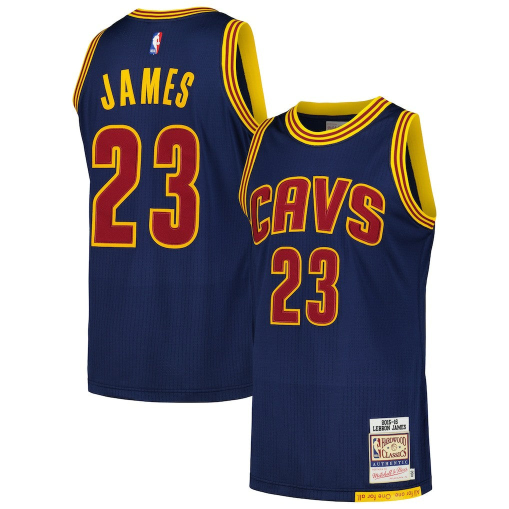 Navy LeBron James Cleveland Cavaliers 2015/16 Hardwood Classics Authentic Jersey sale | NBA