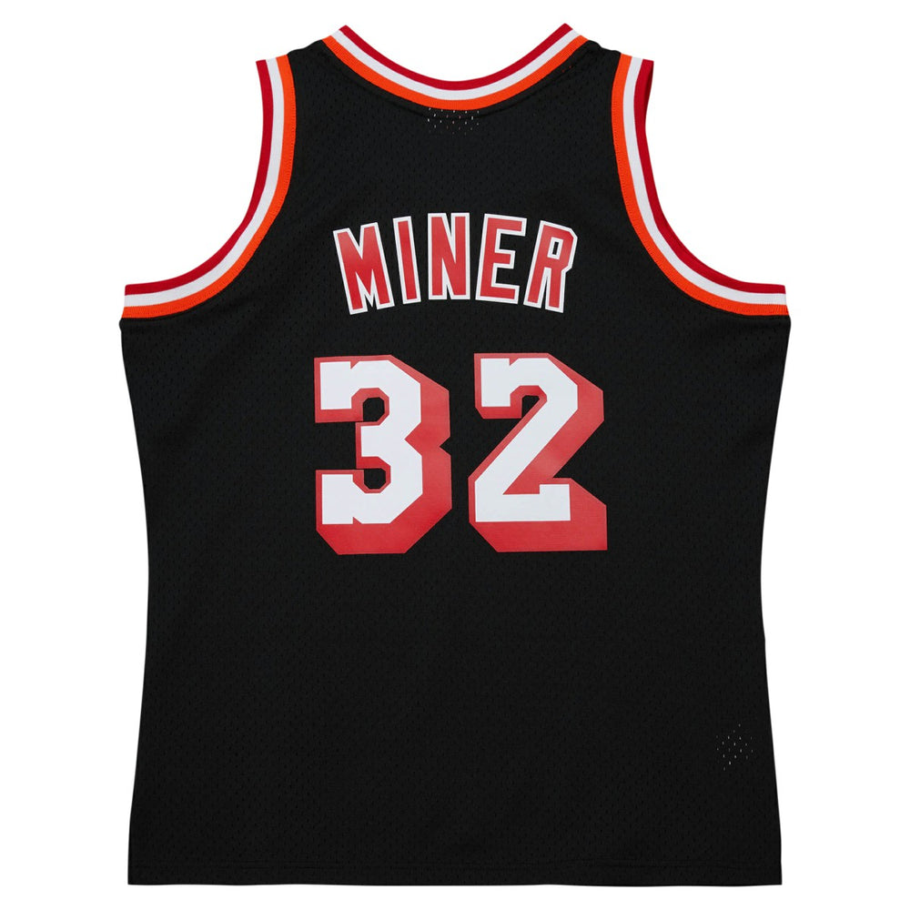 Black Harold Miner Miami Heat 1992/93 Hardwood Classics Swingman Throwback Jersey | NBA
